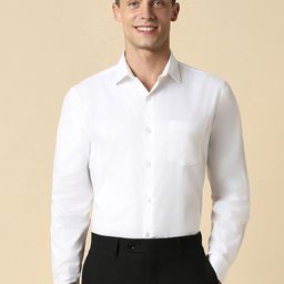 Allen Solly Slim Fit Self Design Spread Collar Cotton Opaque Formal Shirt-picture-14