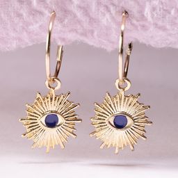 TOKYO TALKIES X rubans FASHION ACCESSORIES Gold Plated & Blue Classic Drop Earrings-10