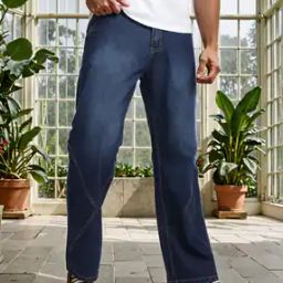 Shein Full Length Stone Wash Seam Detail Straight Jeans-image-83