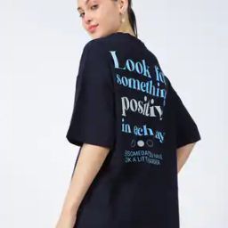 Shein Drop Shoulder Typographic Back Print Oversized Fit Tshirt-image-74