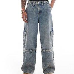 Heavily Washed Super Baggy Jeans-image-19
