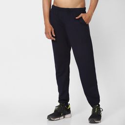 Men's Trackpant Jogger Regular Fit 100 For Gym-Navy Blue-picture-1