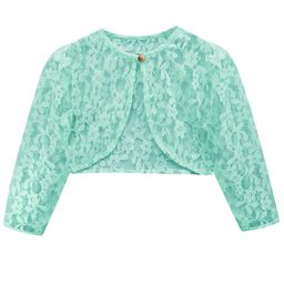 A T U N Girls Blue Party Crop Shrug-image-39