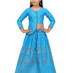 Aarika Turquoise Blue Ready to Wear Lehenga with Blouse-image-14