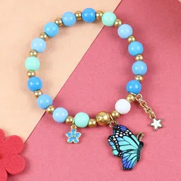 Asthetika Kids Girls Beaded Elasticated Bracelet-image-75