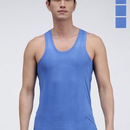AMUL COMFY Pack Of 4 Pure Cotton  Sleeveless Innerwear Vests- AC-CVESTRN-SKY-XL-4PC-image-32