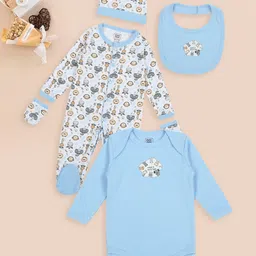 MeeMee Infants 5-Pcs Pure Cotton Baby Apparel Gift Set-picture-29