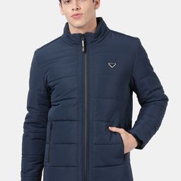 t-base Men Blue Windcheater Puffer Jacket-image-25