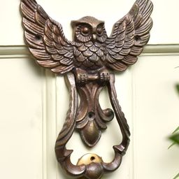Indianshelf Owl AntiqueDoor Knocker-49