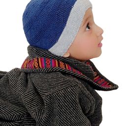 Bharatasya Infant Kids Colourblocked Cotton Beanie-8