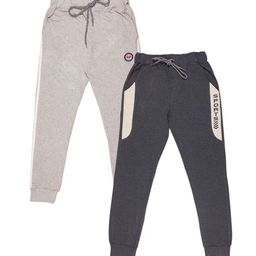 Todd N Teen Boys Grey & Blue Pack of 2 Cotton Joggers-image-55