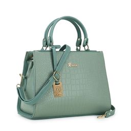 Exotic Green Textured PU Structured Handheld Bag-image-59