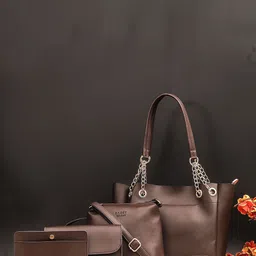 Bagsy Malone PU Structured Handheld Bag with Applique-13