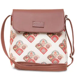 ZOUK Ethnic Motifs Printed Structured Sling Bag image 1
