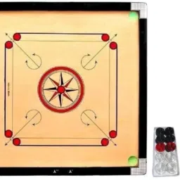 Large 32 inches wooden with crystal coins, striker and powder 81 cm Carrom Board-image-19