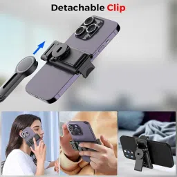 EVAAENTERPRISES P02 Gimbal (Black Color, Auto Face Tracker Mode with Mobile Holder) 2 Axis Gimbal for Mobile, Camera image 5