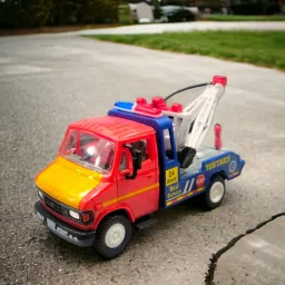 Tuf 07 Tow Crane Truck, Pull Back Action Toy, Pull & Retract Tow Hook-18