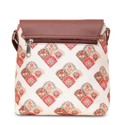 ZOUK Ethnic Motifs Printed Structured Sling Bag image 4