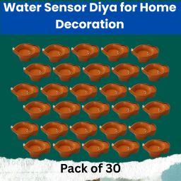 Water Sensor Diya LED Water Diyas for Diwali Home & Office Décor Pack of 30 B167 Plastic (Pack of 30) Table Diya Set-image-65
