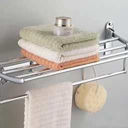 Stainless Steel Folding Rack - 24 inch Round Steel Towel Holder-image-68