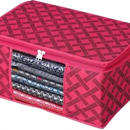 PRAHAN INTERNATIONAL High-Quality Fancy Saree Cover Storage Bag For Wardrobe Organizer Cotton Laundry Bag-image-3