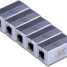 MX STP CAT6 Inline Coupler (Shielded) Inline LAN F/F Extender(Pack of 5) Lan Adapter-42