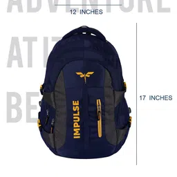 Impulse Brand Logo Printed Large Backpack with Compression Straps image 2