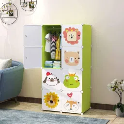8-Door 8-Shelf Plastic kids Collapsible Cupboard PC Collapsible Wardrobe-image-17