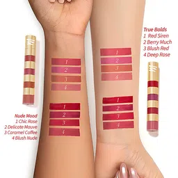 MyGlamm Super 4-In-1 Matte Liquid Lipstick Stack 4.8 ml - True Bolds image 2
