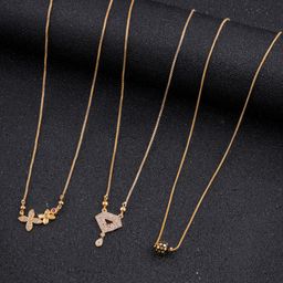 DressBerry Set Of 3 Gold-Toned Gold-Plated Chain-6