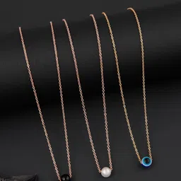 DressBerry Set Of 3 Gold-Plated Stone Studded Brass Chain-10