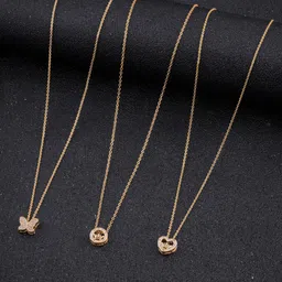 DressBerry Set Of 3 Gold-Plated Antique Chain-image-79
