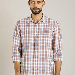 Indian Terrain Classic Tartan Checks Opaque Casual Shirt-picture-26