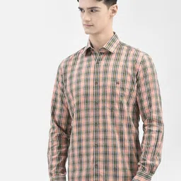 Crimsoune Club Tartan Checked Slim Fit Pure Cotton Casual Shirt-image-96