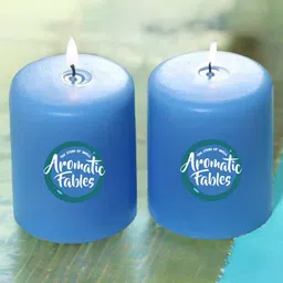 Aromatic Fables Blue 2 Pieces Pillar Candles-image-92