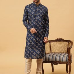 TABARD Geometric Printed Pure Cotton Straight Kurta-image-73