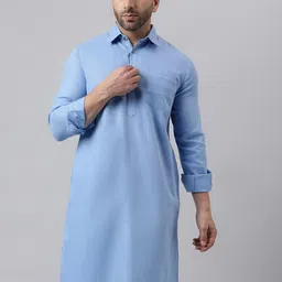 hangup plus Pathani Shirt Collar Cotton Kurta-picture-21
