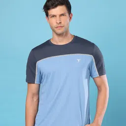 Technosport Men Colourblocked Round Neck UPF50 Slim Fit Training And Gym T-shirt-image-31