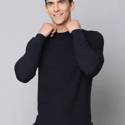BEN SHERMAN Men Navy Blue Solid Pullover-image-91