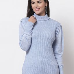 Style Quotient Women Blue Cable Knit Pullover-picture-10