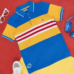 Pantaloons Junior Boys Colourblocked Polo Collar Cotton T-shirt-image-43