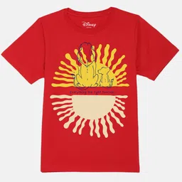 YK Disney Boys Printed Pure Cotton Round Neck T-shirt-picture-23