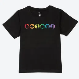 YK Disney Boys Typography Printed Cotton Applique Regular Fit T-shirt-picture-30