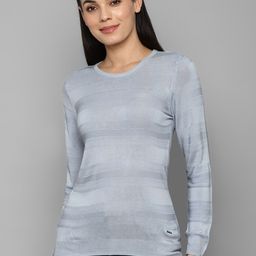 Allen Solly Woman Blue Self Design Top-picture-14