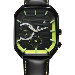 Fastrack Men Brass Printed Dial & Stainless Steel Straps Analogue Watch 3321NL01-17