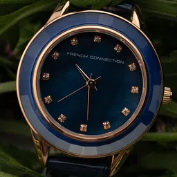 French Connection Women Patterned Dial & Leather Straps Analogue Watch FCB5UL-53