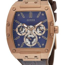 GUESS Men Leather Bracelet Style Straps Analogue Watch GW0202G2-59