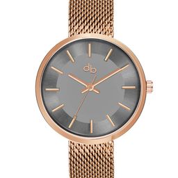DressBerry Women Rose Gold Toned Bracelet Style Straps Analogue Watch DB-004-19
