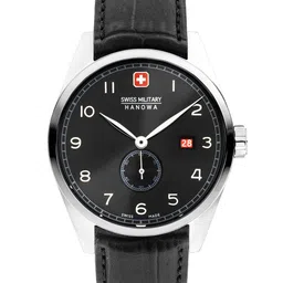 SWISS MILITARY HANOWA Men Leather Textured Straps Analogue Watch SMWGB0000703-image-4