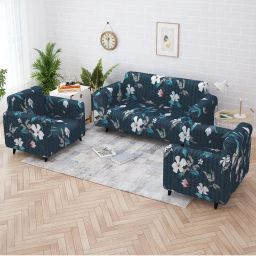 Story@Home 3+1+1 Seater Sofa Cover Pack of 3 - Navy Blue-picture-15
